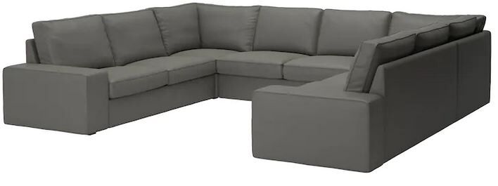 Kivik 6er U-Form graugrün